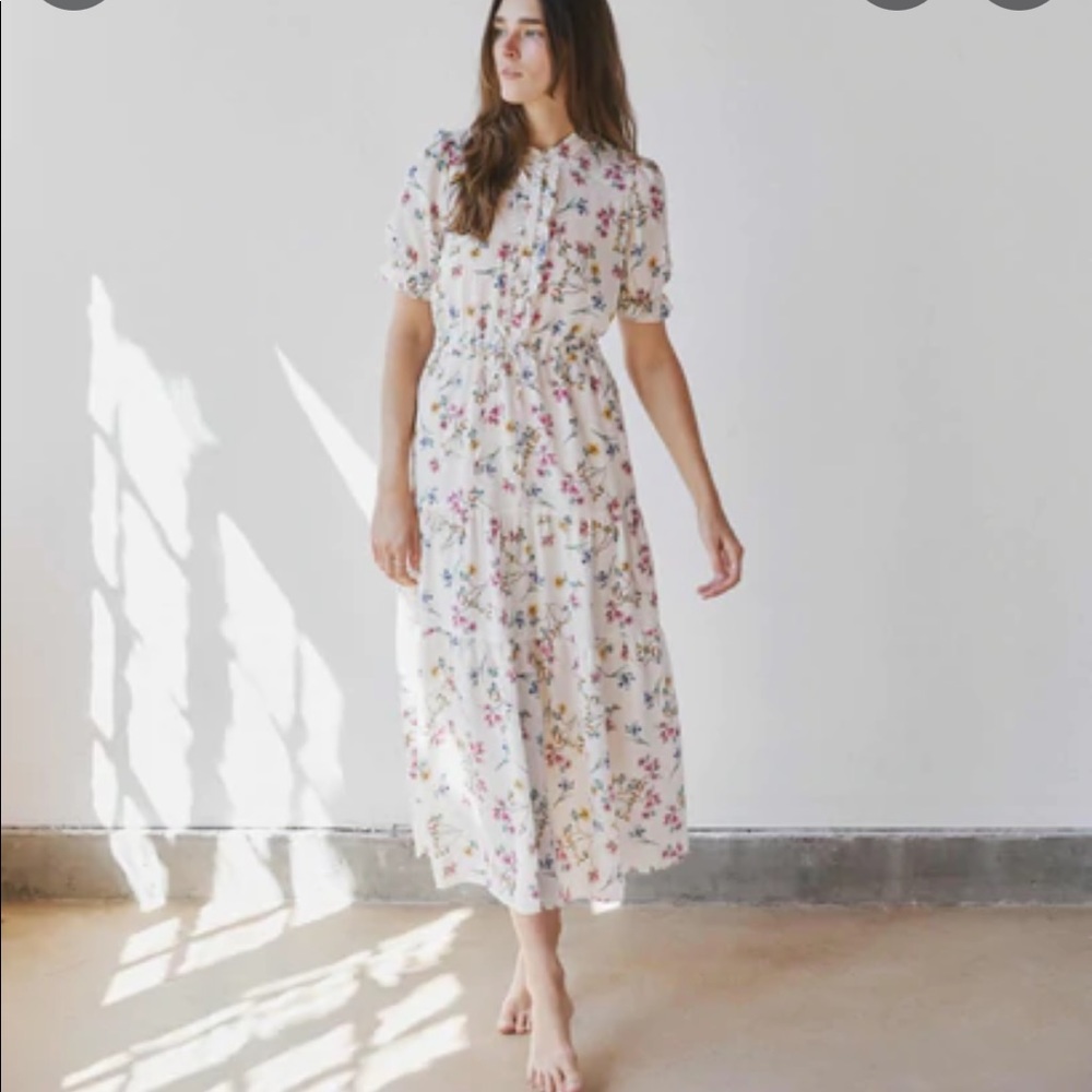 Elle dress alabaster silk